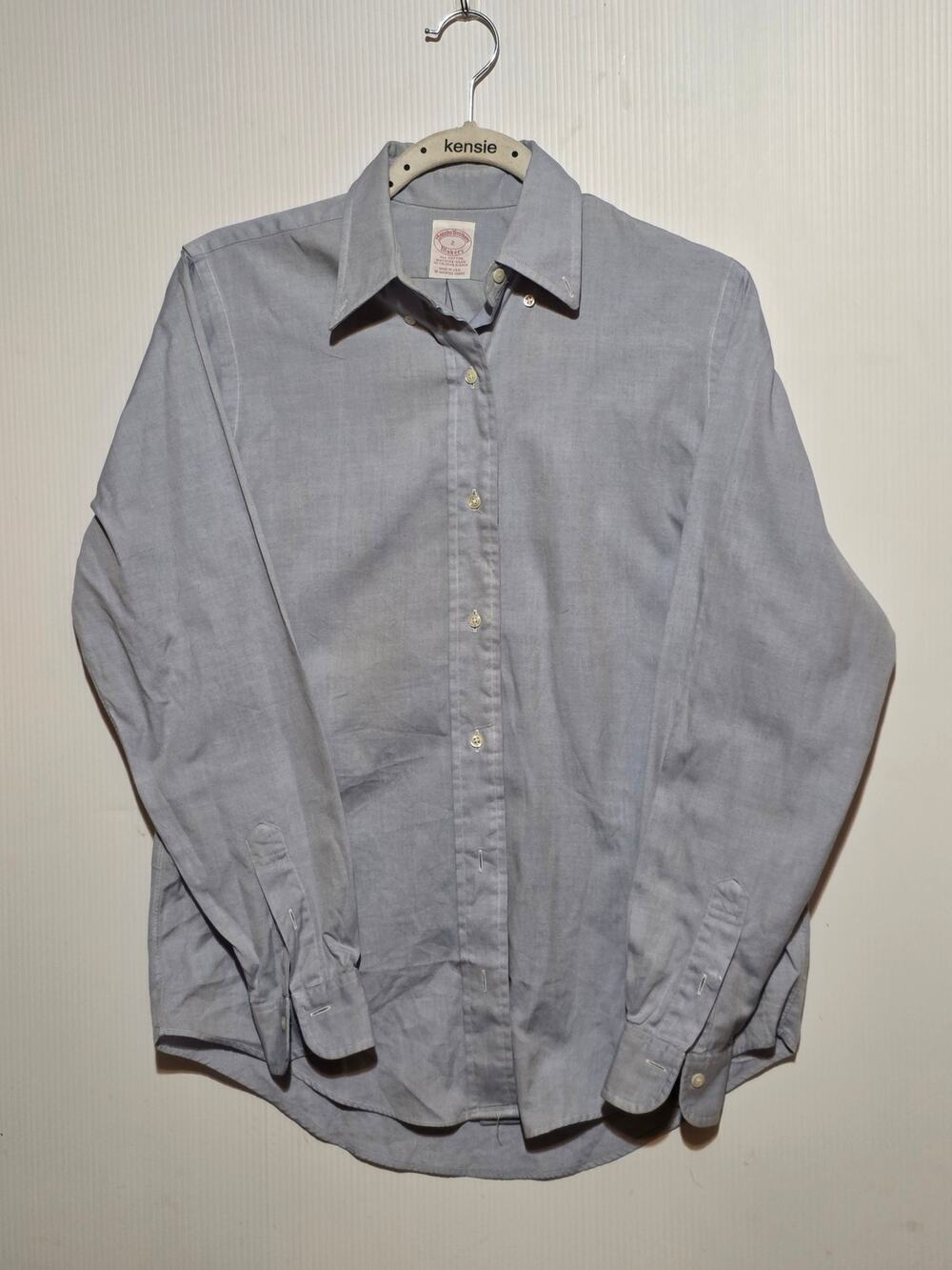 Brooks Brothers Makers Blue Oxford Button Down Shirt Size 2 Vintage USA Preppy